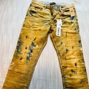 PURPLE Men’s Oversprayed Painted Denim Jeans